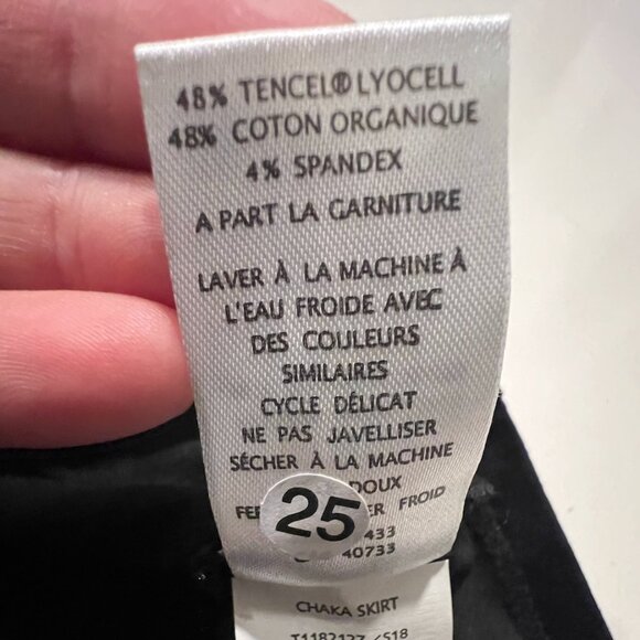 Toad & Co Chaka Pull On Tencil Skirt / Charcoal Black / Small - Picture 12 of 12